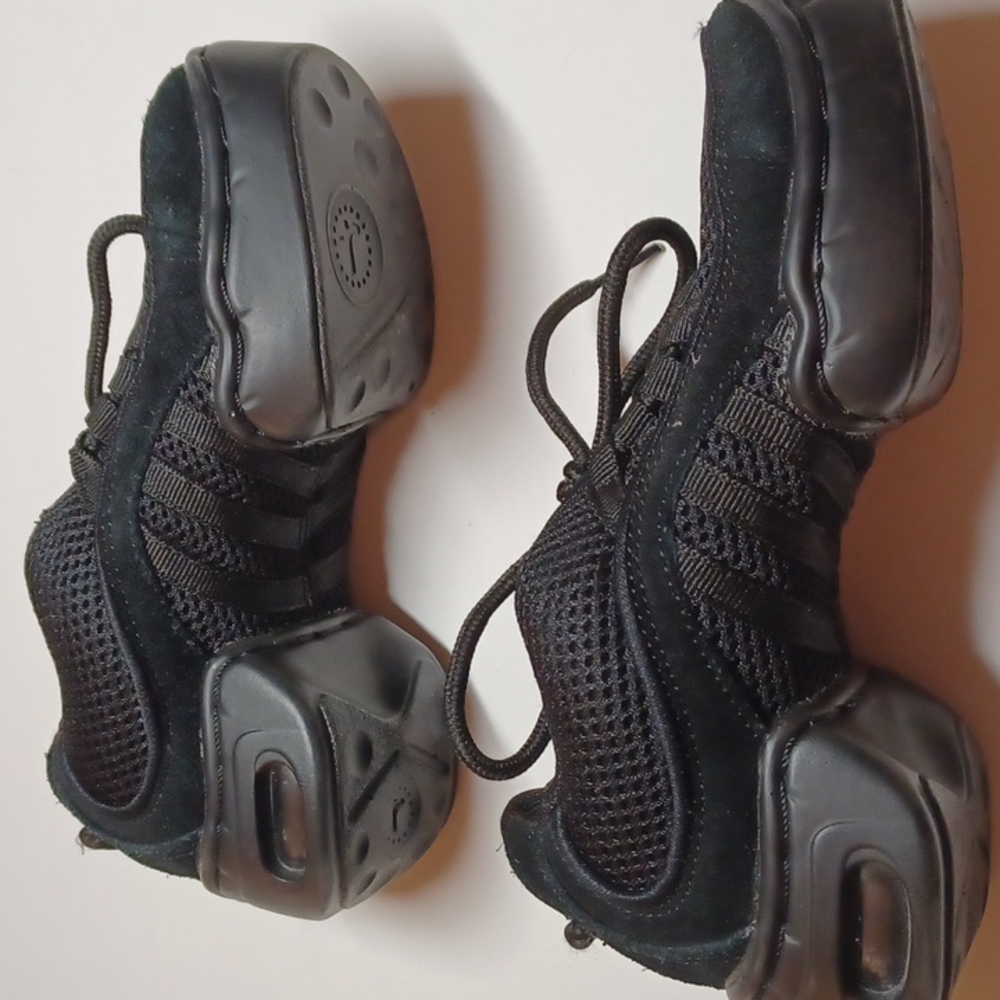 Revolution dancewear black sneaker shoes kids size 2